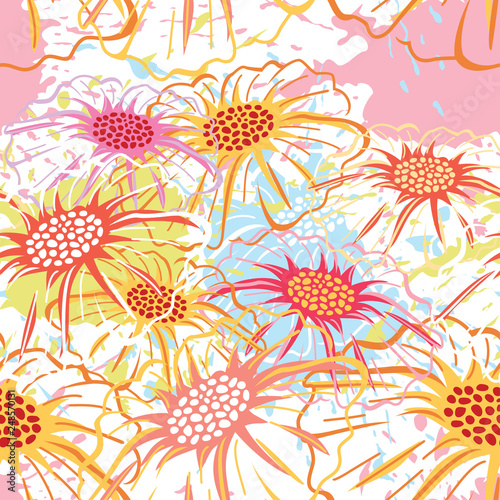 Beautiful Seamless Floral pattern design Print