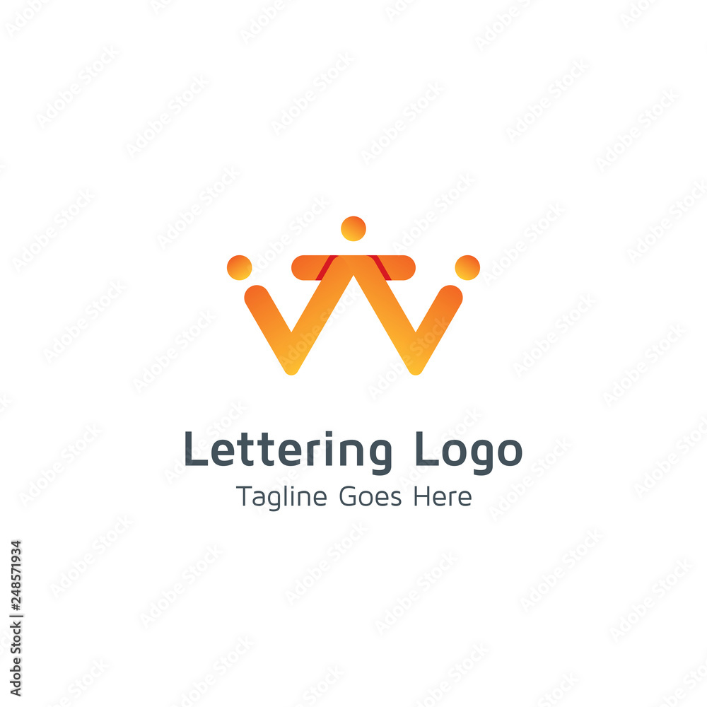 Lettering W Vector Lettering W Vector