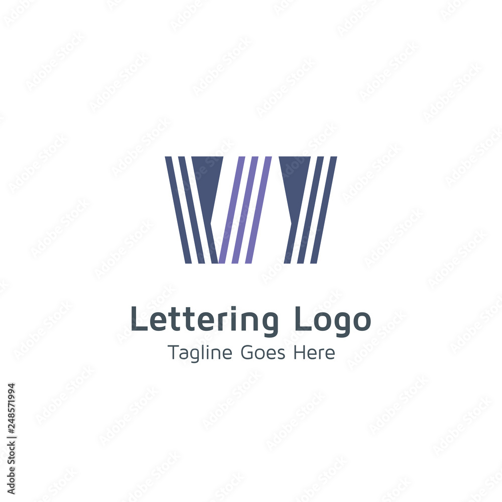 Lettering W Vector