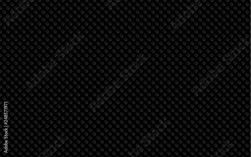 Black background is an illusion of bump and relief, like plastic. Seamless vector pattern.