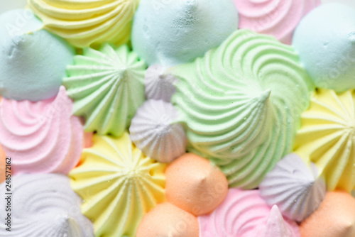 Obraz na płótnie Pastel meringue texture background