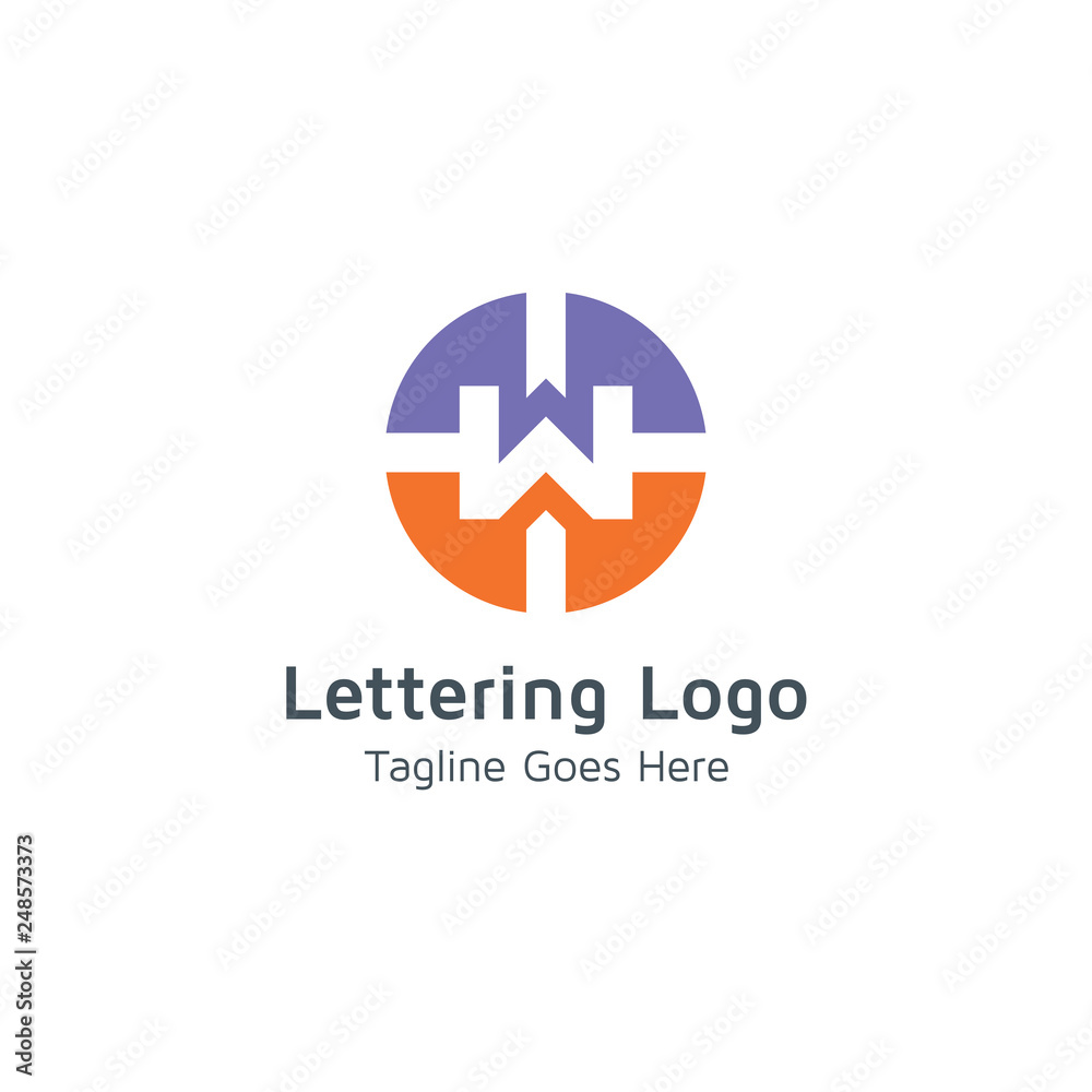 Lettering W Vector Lettering W Vector