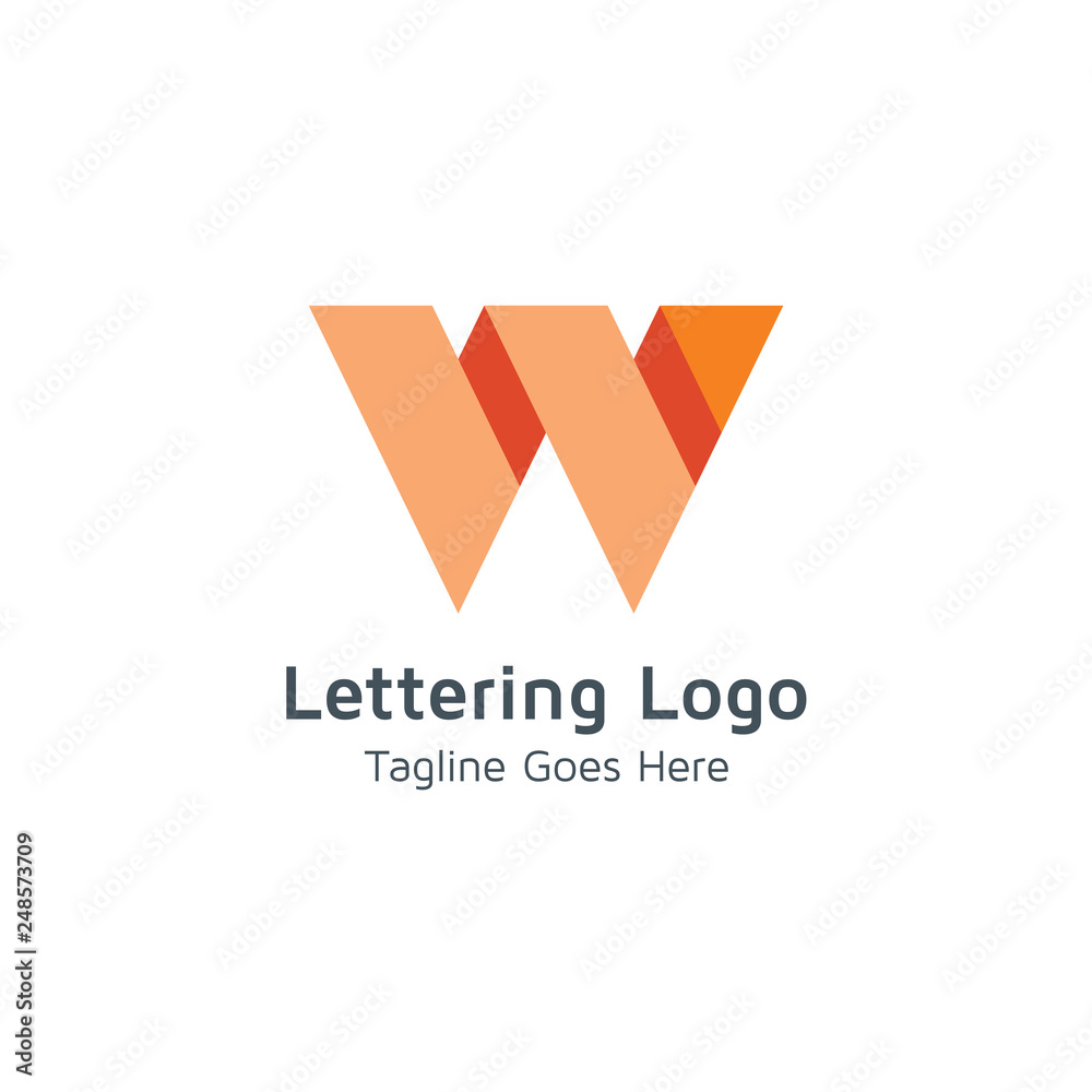 Lettering W Vector Lettering W Vector