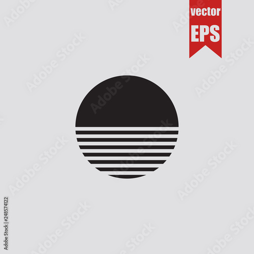 Sun icon.Vector illustration. © Tilegen
