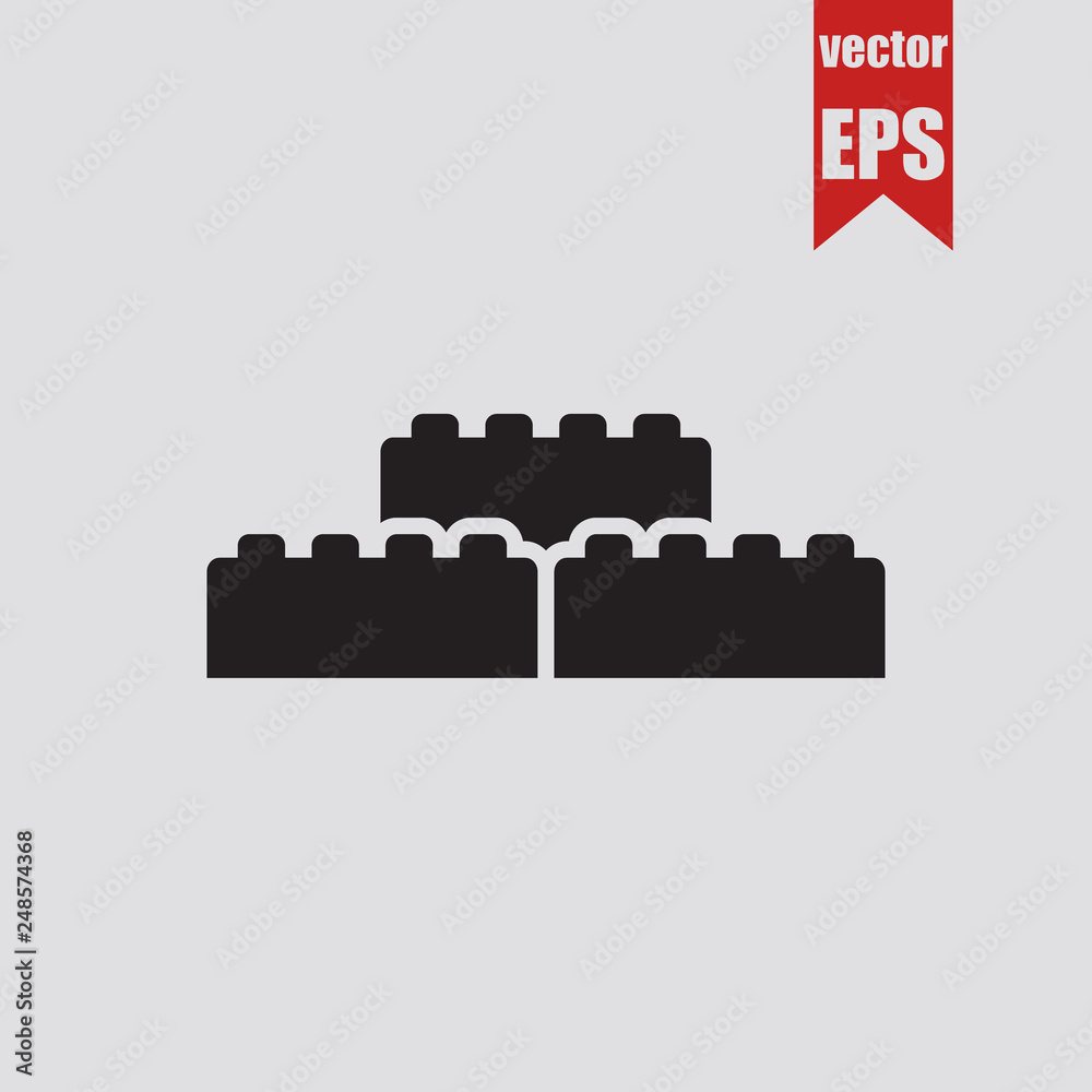Building block icon.Vector illustration.	