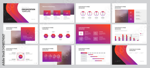 business presentation design template with page layout design for brochure , annual report , portfolio, book , company profile , and proposal with info graphic elements 