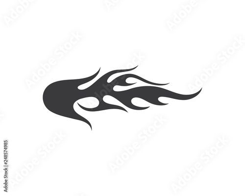 Fototapeta Naklejka Na Ścianę i Meble -  Fire flame Logo Template vector icon Oil, gas and energy logo