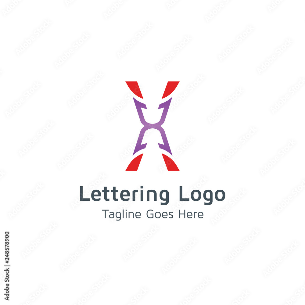 Lettering X Vector