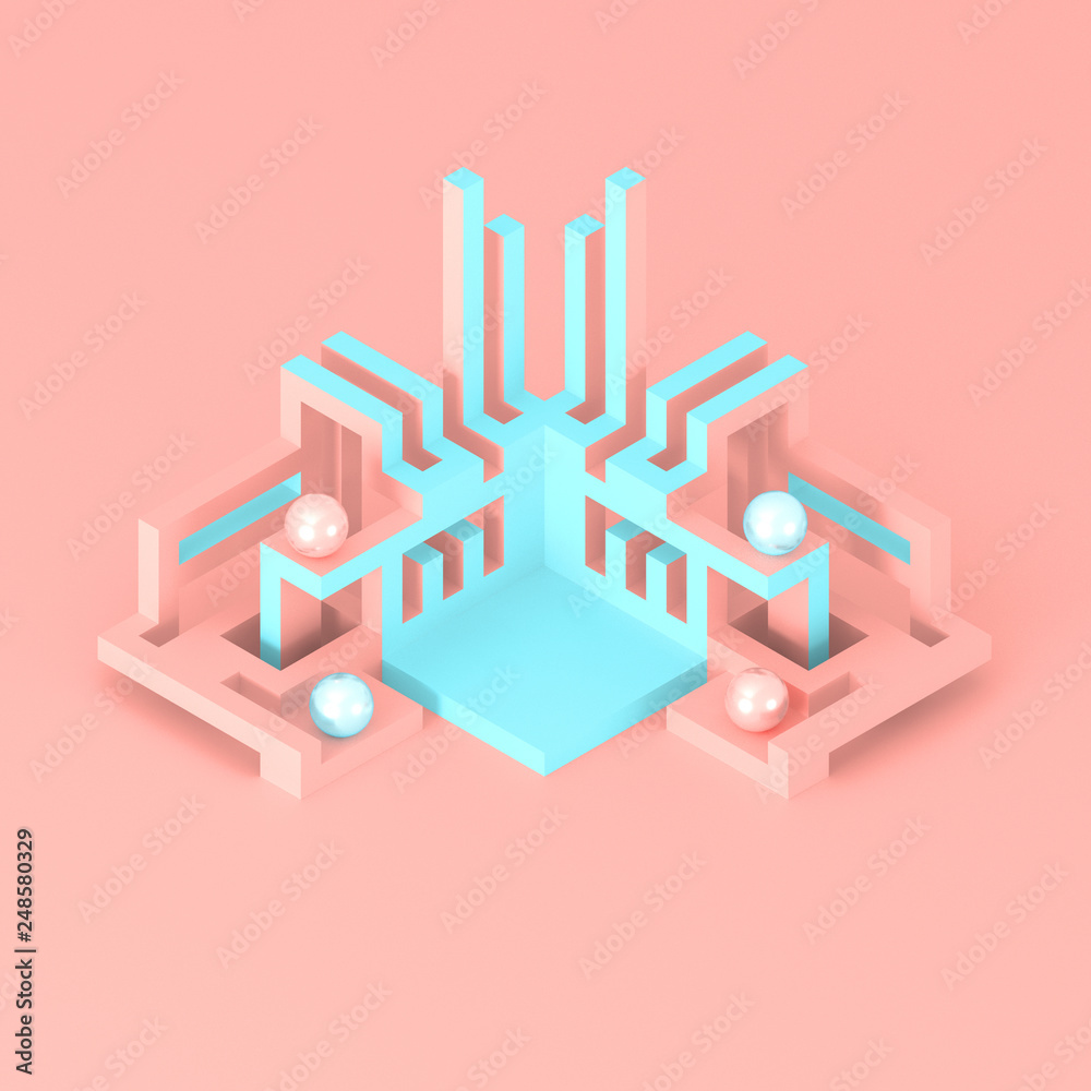 Abstract architectural concept 3D illustration Abstract architectural concept 3D illustration