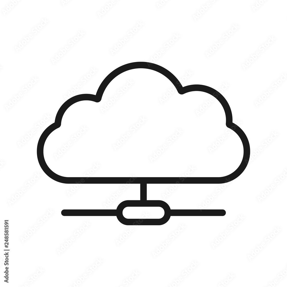 cloud network. minimal thin line web icon. simple vector illustration outline. concept for infographic, website or app. cloud network. minimal thin line web icon. simple vector illustration outline. concept for infographic, website or app.