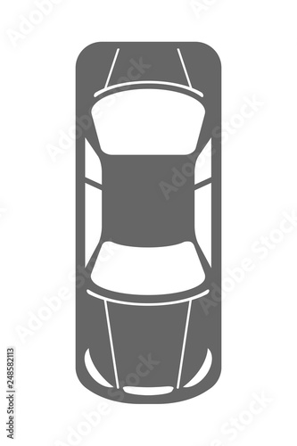 上から見た車