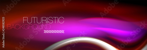 Fluid colors mixing glowing neon wave background, holographic texture