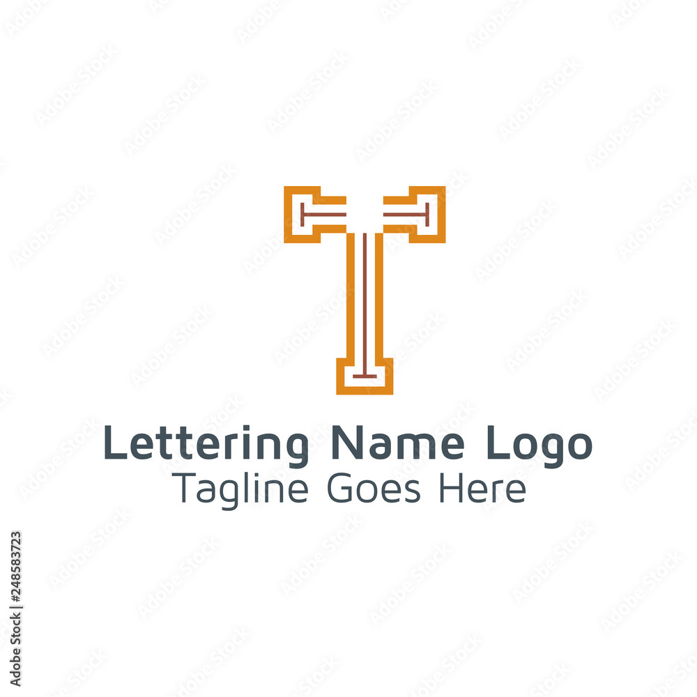Lettering T Vector Lettering T Vector