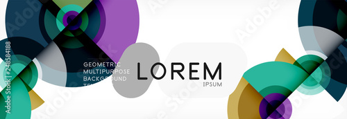 Circle abstract background with triangular shapes for modern design, cover, template, brochure, flyer.