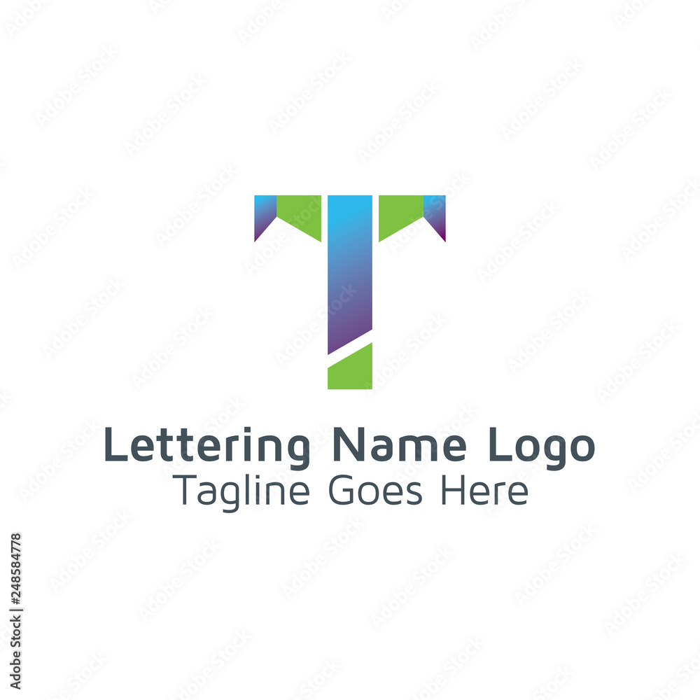 Lettering T Vector Lettering T Vector