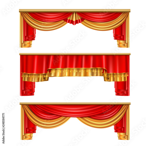 Luxury Curtains Realistic Composition