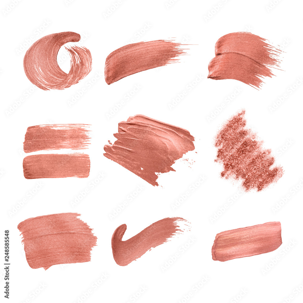 Pink brush strokes collection