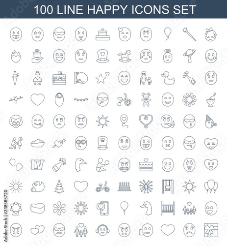 100 happy icons