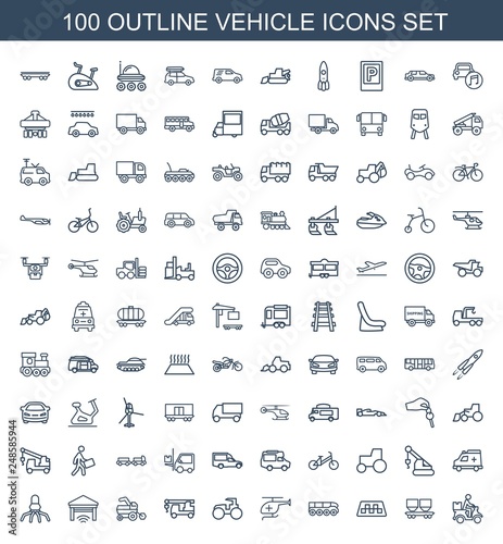 100 vehicle icons