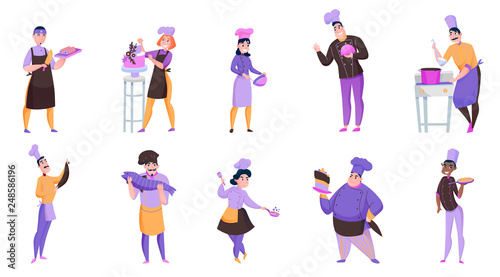 Cooks Cartoon Set