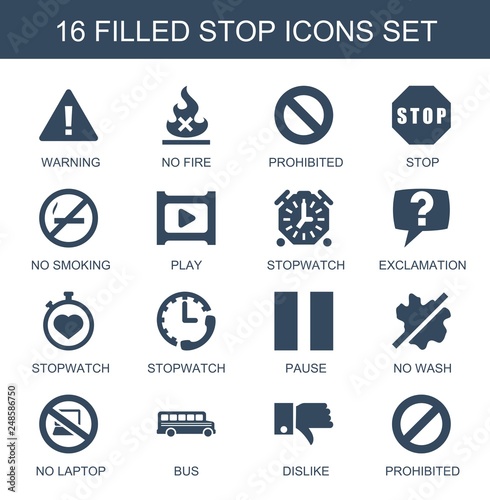 stop icons