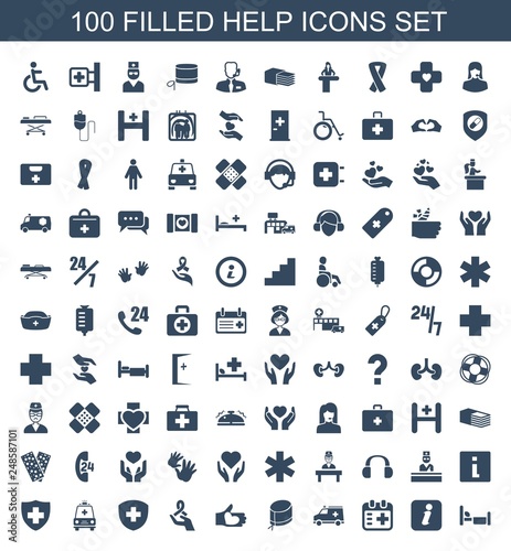 100 help icons