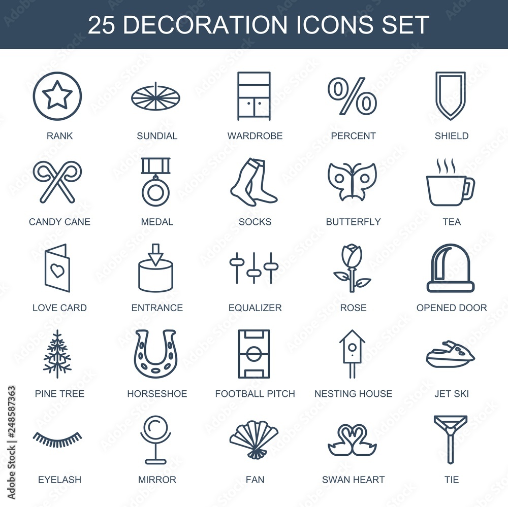 Naklejka premium decoration icons