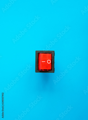 analog toggle switch, red and black colors parts for electric devices