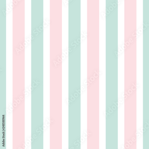 Geometric stripe seamless pattern of pink and green color.