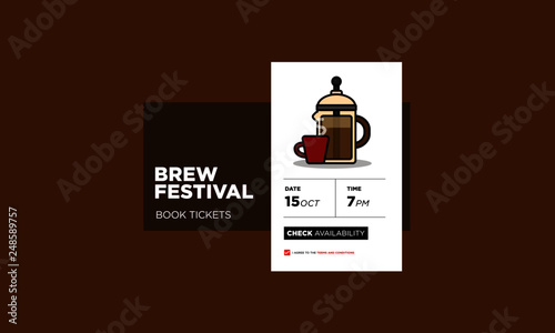 French Press Coffee Festival App Interface Design