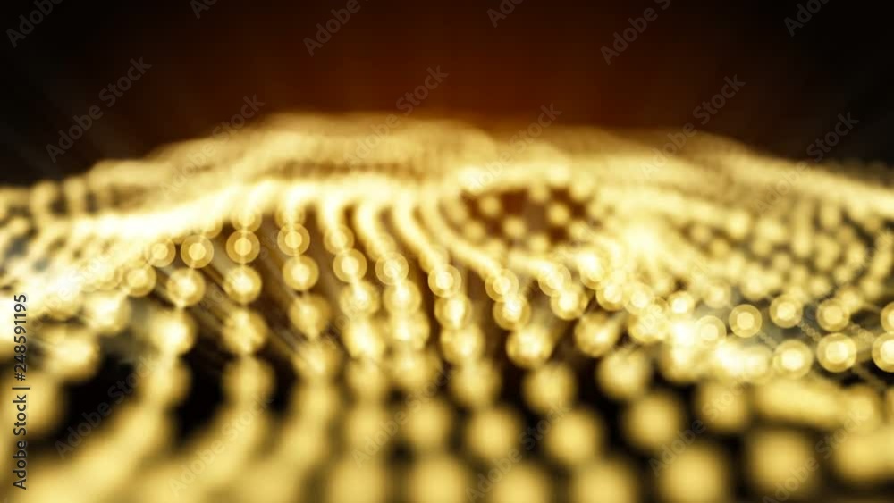 4K Abstract motion background animation shining particles stars sparks ...
