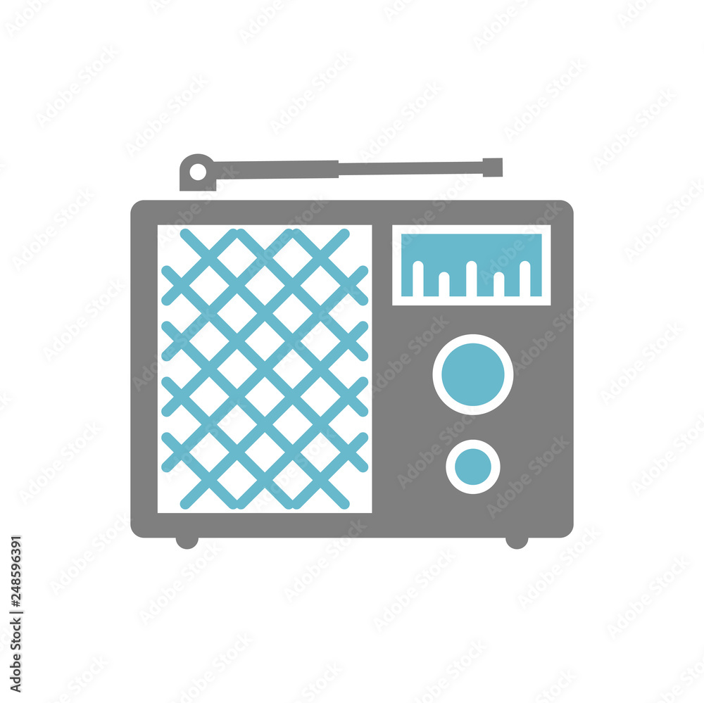 Radio receiver icon on white background for graphic and web design, Modern simple vector sign. Internet concept. Trendy symbol for website design web button or mobile app Radio receiver icon on white background for graphic and web design, Modern simple vector sign. Internet concept. Trendy symbol for website design web button or mobile app