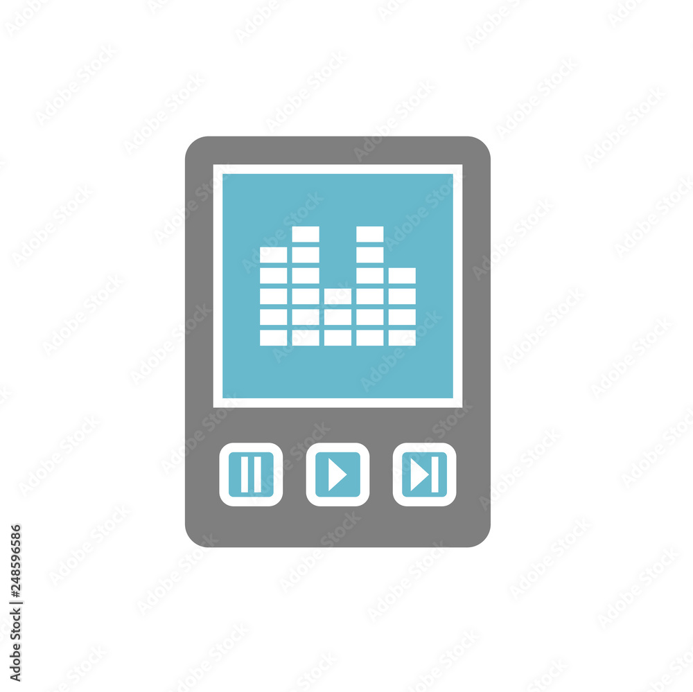 Digital player icon on white background for graphic and web design, Modern simple vector sign. Internet concept. Trendy symbol for website design web button or mobile app Digital player icon on white background for graphic and web design, Modern simple vector sign. Internet concept. Trendy symbol for website design web button or mobile app