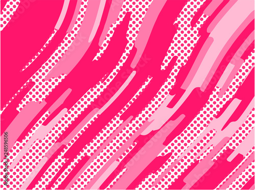 Wallpaper Mural The Pink pattern. Trending abstract design with irregular shapes, points and wavy lines  Torontodigital.ca