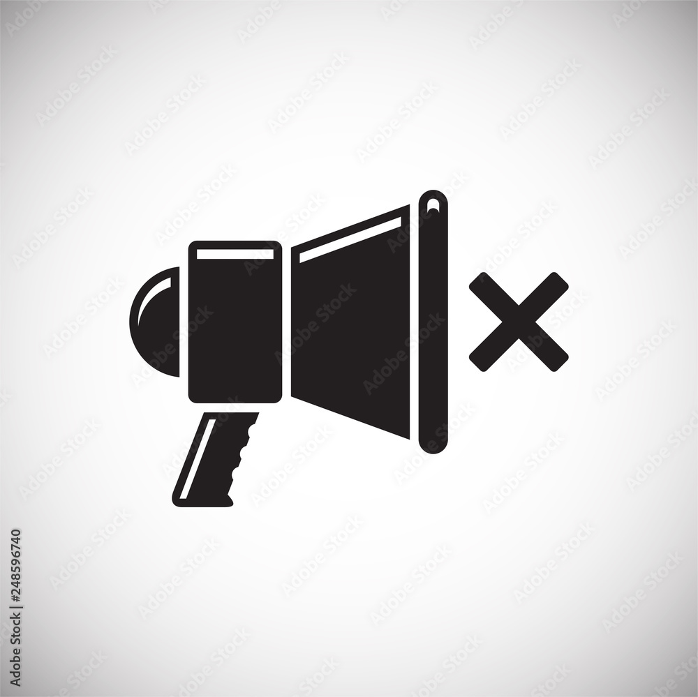 Megaphone icon on white background for graphic and web design, Modern simple vector sign. Internet concept. Trendy symbol for website design web button or mobile app