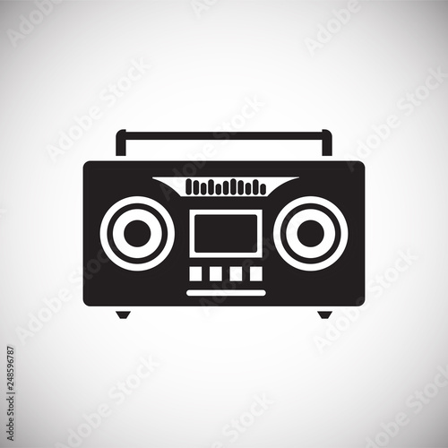 Cassette player icon on white background for graphic and web design, Modern simple vector sign. Internet concept. Trendy symbol for website design web button or mobile app