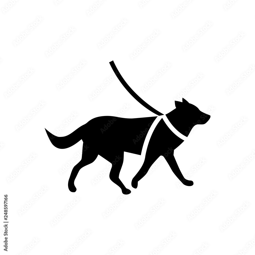 Guide dog icon, sign or logo