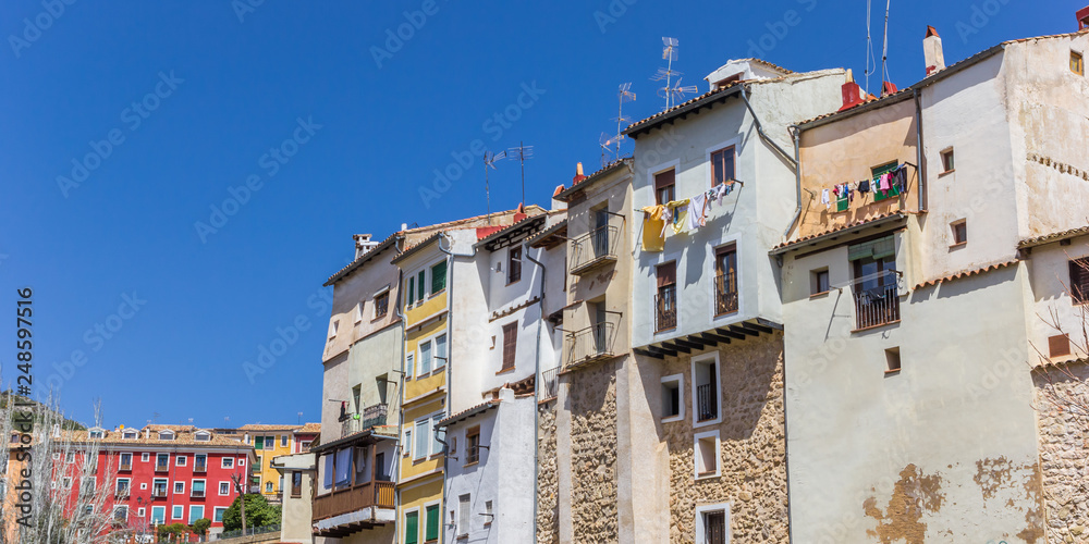 Panorama of old houses in the center of Cuenca, Spain