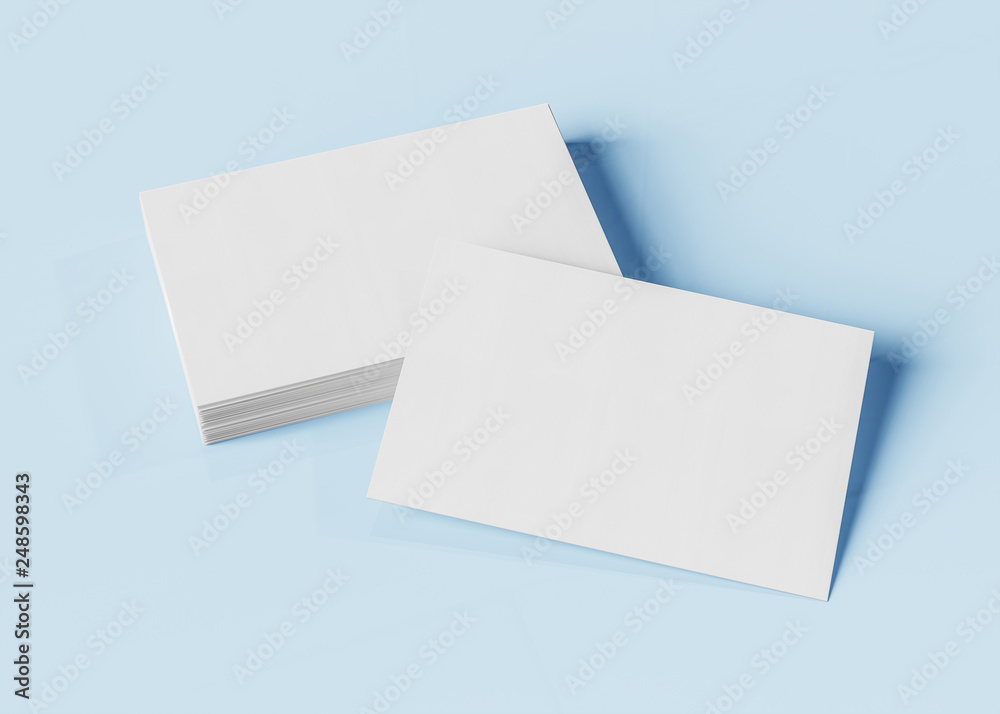Business card mockup isolated 3d rendering Business card mockup isolated 3d rendering