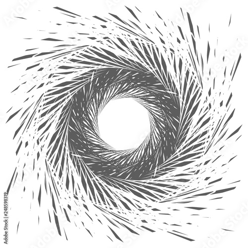 Halftone abstract geometrical spin twirl spiral background design vector illustration