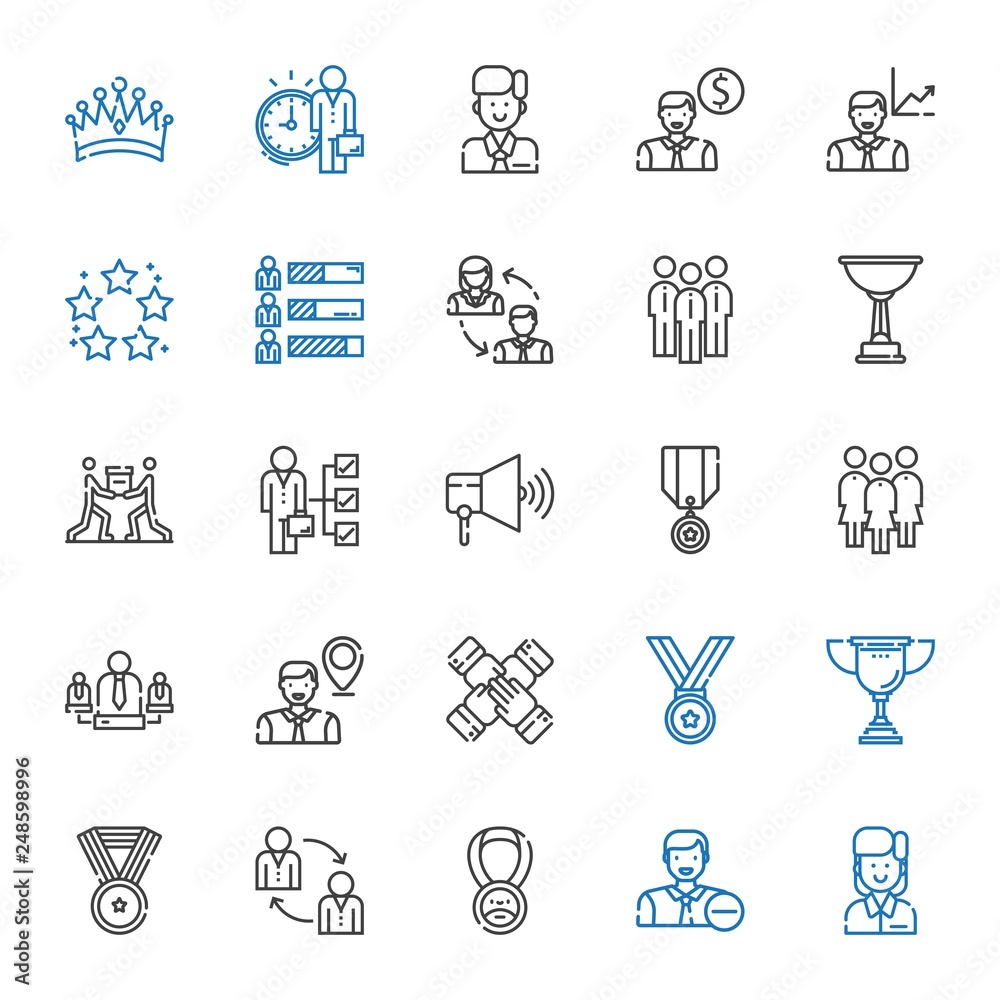 leader icons set leader icons set