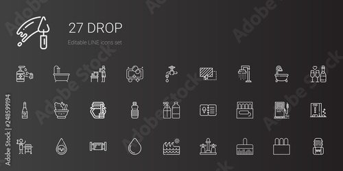 drop icons set