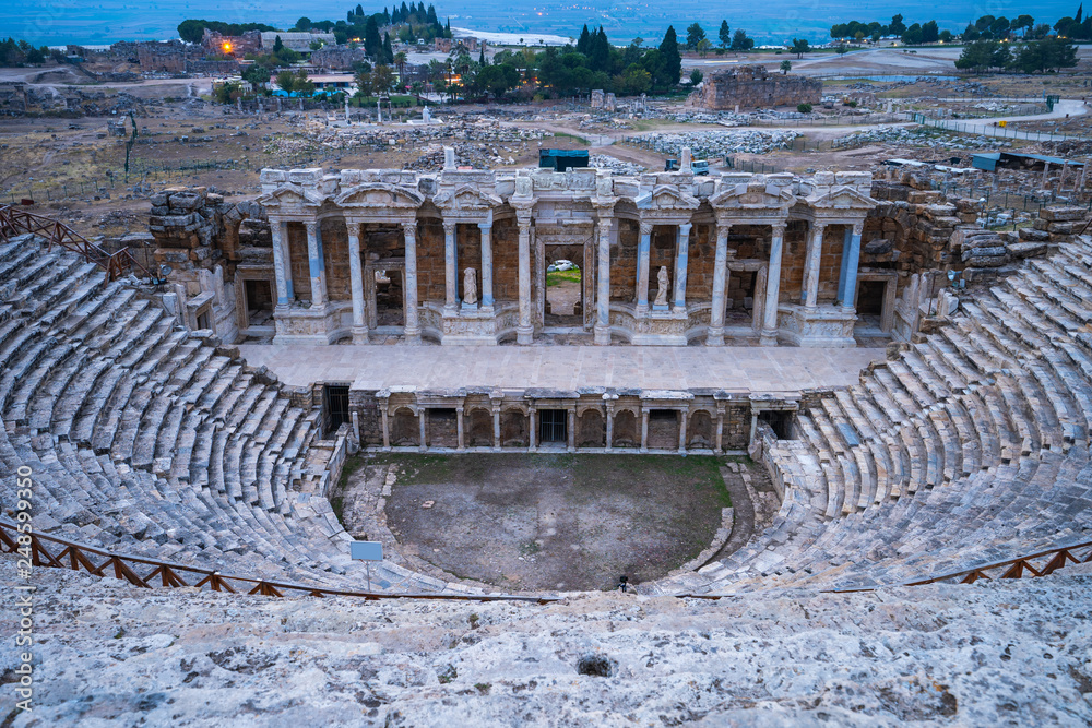 The Theatre of Hierapolis in Denizli, Turkey