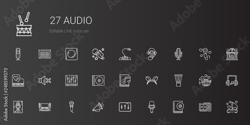 audio icons set