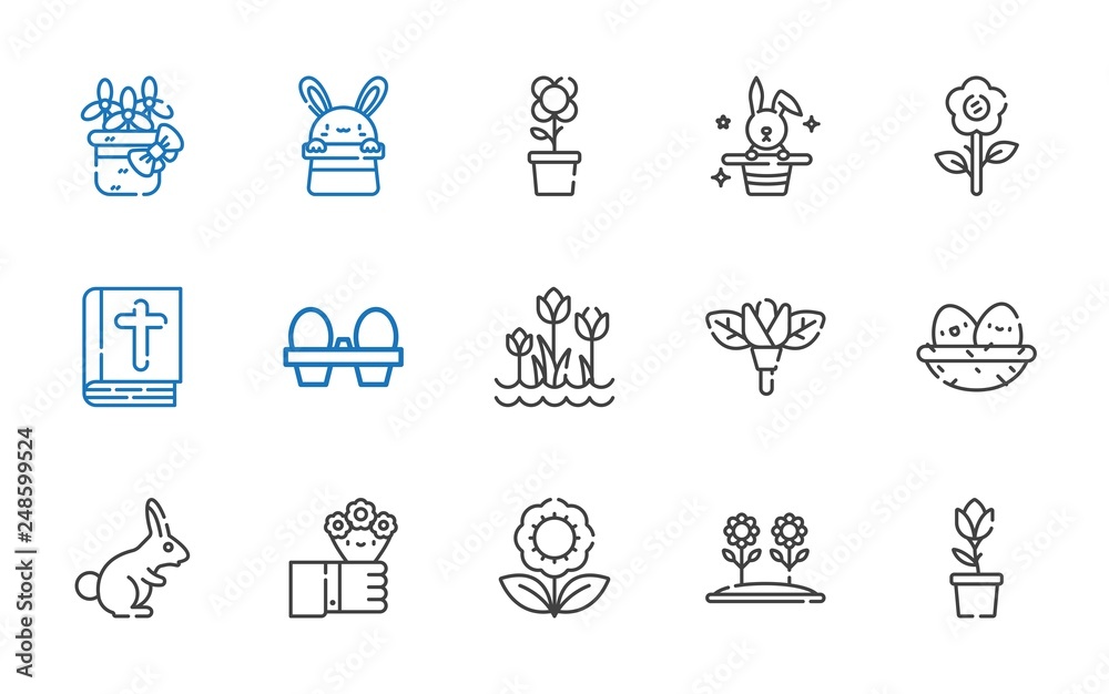 easter icons set easter icons set