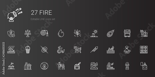 fire icons set