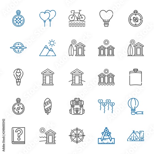 adventure icons set