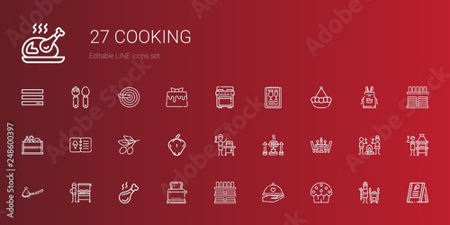 cooking icons set