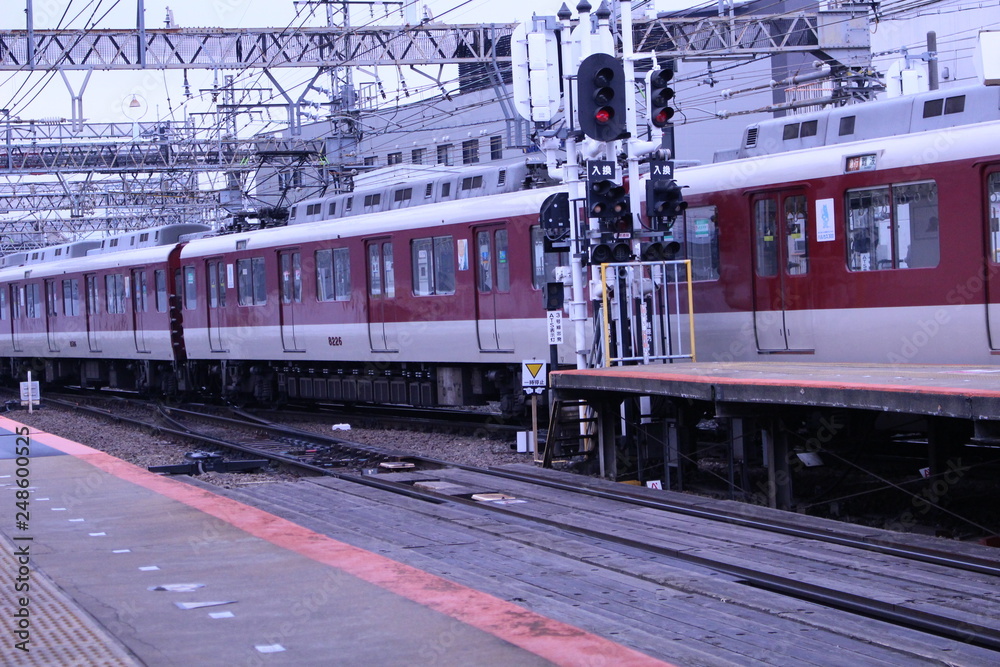 A train running in Japan. Kintetsu train A train running in Japan. Kintetsu train