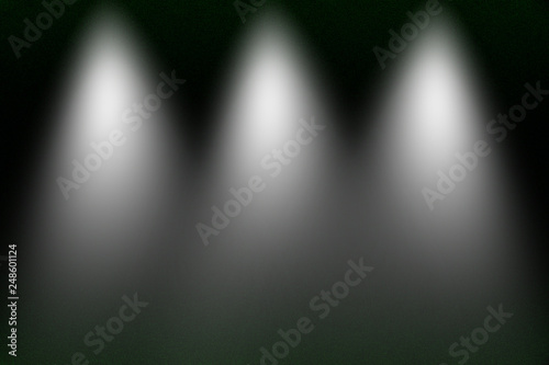 Light Effect Spotlight. Spotlight Black and White Lighting. Light Effects. Isolated on black background. 3d illustration
